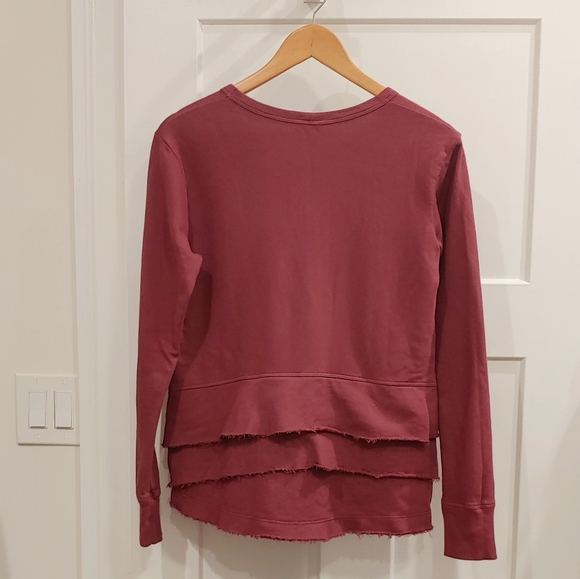 Anthropologie Edie Ruffle-Hem Sweatshirt - Picture 2 of 7